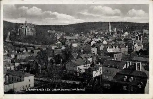 Ak Lichtenstein in Sachsen, Gesamtansicht, Schloss