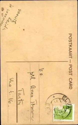 Ak Glückwunsch Neujahr, Engel an einem Wegweiser