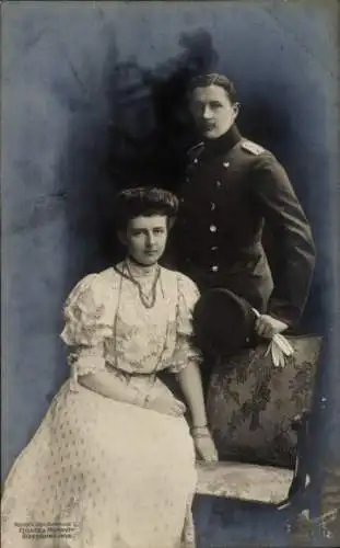 Ak Eitel Friedrich Prinz von Preußen, Sophie Charlotte von Oldenburg