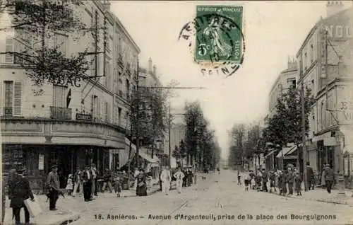 Ak Asnières sur Seine Hauts-de-Seine, Avenue d'Argenteuil, Geschäfte