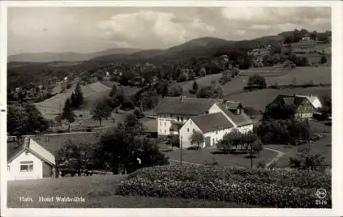 Ak Podgórzyn Hain Riesengebirge Schlesien, Hotel Waldmühle