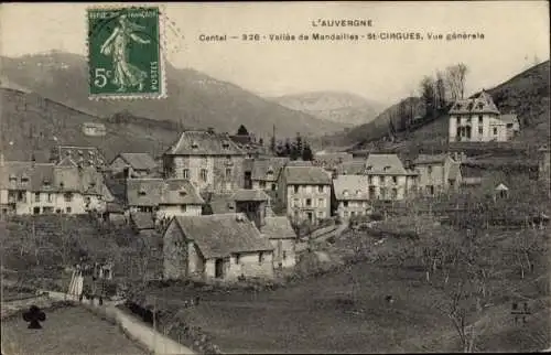 Ak Saint Cirgues de Jordanne Cantal, Panorama