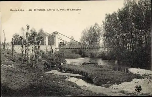 Ak Brioude Haute Loire, Entree du Pont de Lamothe