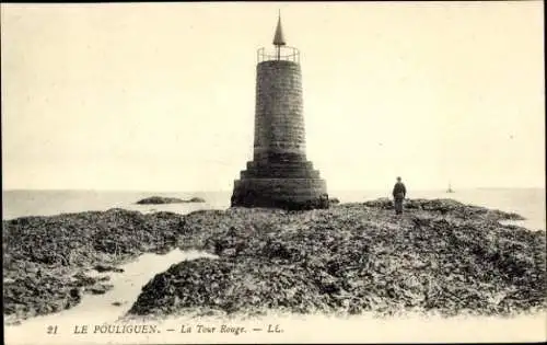 Ak Le Pouliguen Loire Atlantique, La Tour Rouge