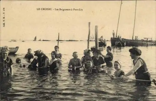 Ak Le Croisic Loire Atlantique, Les Baigneurs a Port-Lin