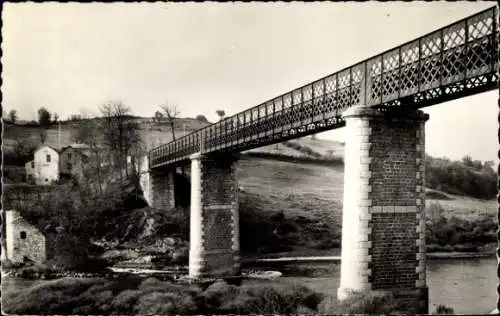 Ak Saint-Jodard Loire, Les Gorges de la Loire, Pont de la Vourdiat