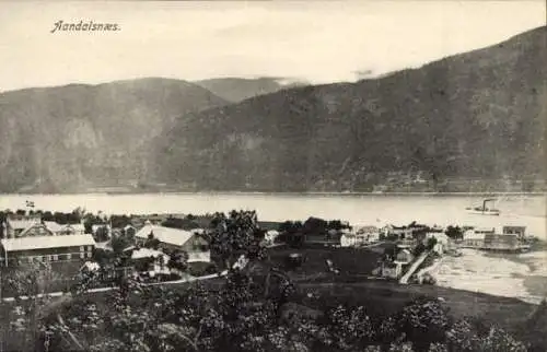 Ak Åndalsnes Aandalsnes Norwegen, Teilansicht