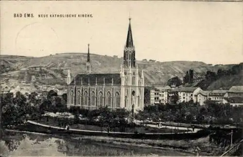 Ak Bad Ems an der Lahn, Neue Katholische Kirche