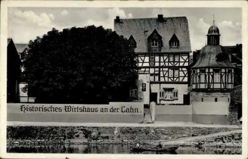 Ak Niederlahnstein Lahnstein am Rhein, Althistorisches Wirtshaus an der Lahn