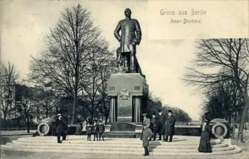 Ak Berlin Tiergarten, Roon Denkmal