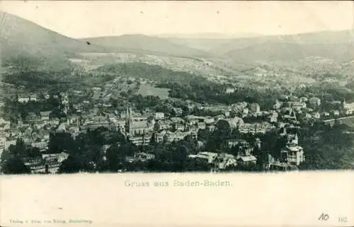 Ak Baden Baden am Schwarzwald, Panorama