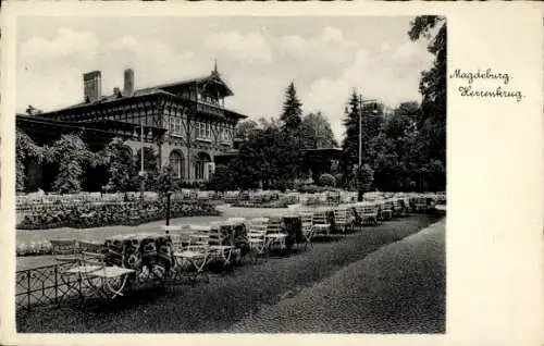 Ak Magdeburg an der Elbe, Restaurant Herrenkrug