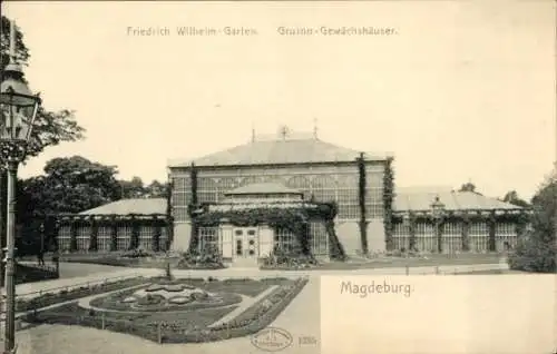 Ak Magdeburg an der Elbe, Gruson-Gewächshäuser, Friedrich Wilhelm-Garten