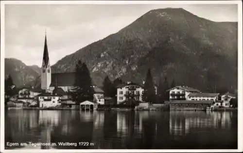 Ak Egern am Tegernsee Oberbayern, Gesamtansicht, Wallberg