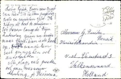 Ak Linz am Rhein, Teilansicht, Dampfer