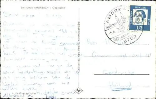 Ak Amorbach im Odenwald Unterfranken, Panorama