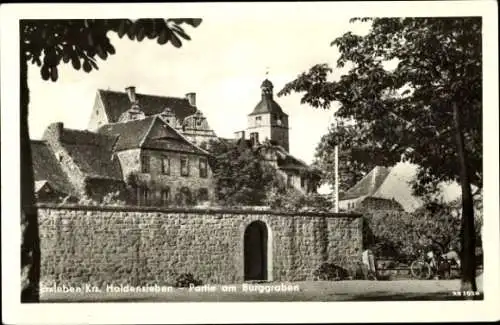 Ak Erxleben Sachsen Anhalt, Burggraben