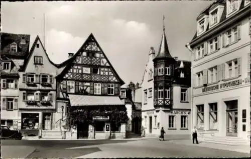 Ak Bad Kissingen Unterfranken Bayern, Marktplatz, Geschäftshäuser