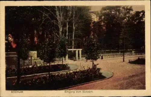 Ak Bochum im Ruhrgebiet, Eingang zum Südpark