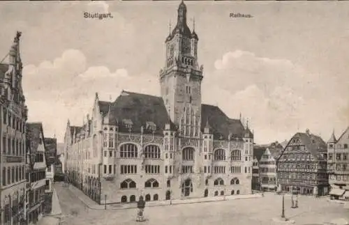 Ak Stuttgart in Württemberg, Rathaus