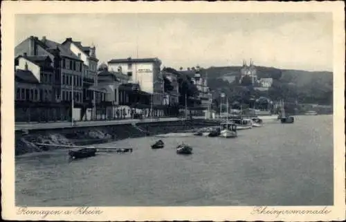 Ak Remagen am Rhein, Rheinpromenade