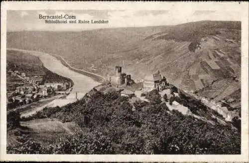 Ak Bernkastel Kues an der Mosel, Burg Landshut, Schlosshotel