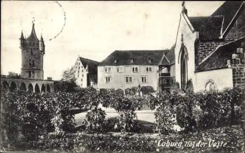 Ak Coburg in Oberfranken, Hof der Veste