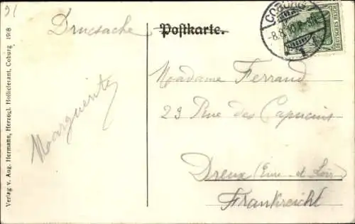 Ak Coburg in Oberfranken, Hof der Veste