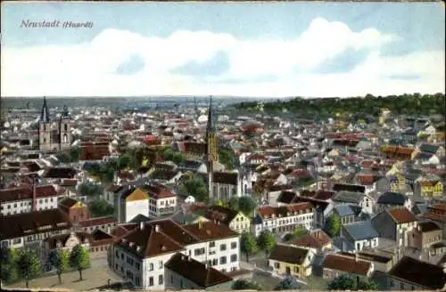 Ak Neustadt an der Haardt Neustadt an der Weinstraße, Blick über die Stadt, Kirchen