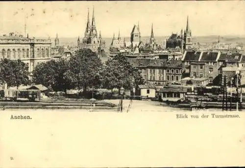 Ak Aachen, Blick von der Turmstraße