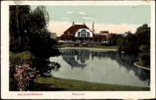 Ak Gelsenkirchen im Ruhrgebiet, Stadtpark, Stadthalle