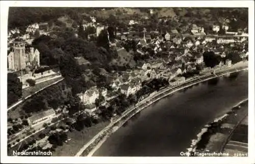 Ak Neckarsteinach, Fliegeraufnahme, Burg