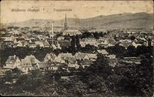 Ak Müllheim in Baden Markgräflerland, Totalansicht