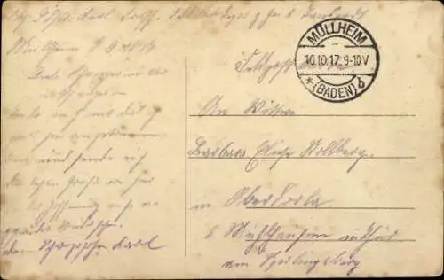 Ak Müllheim in Baden Markgräflerland, Totalansicht