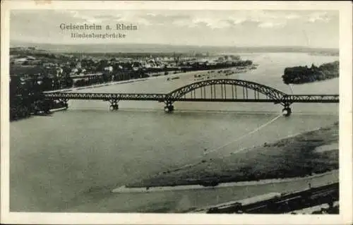 Ak Geisenheim am Rhein Hessen, Hindenburghbrücke