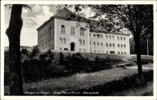 Ak Bergen auf der Insel Rügen, Ernst-Moritz-Arndt-Oberschule