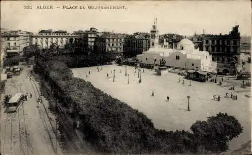 Ak Algier Algerier, Place du Government, Platz