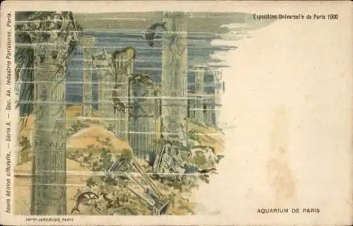 Litho Pariser Weltausstellung 1900, Pariser Aquarium