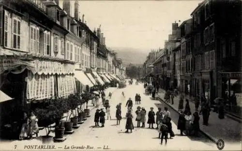 Ak Pontarlier-Doubs, Grande Rue