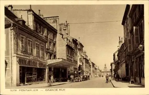 Ak Pontarlier-Doubs, Grande Rue