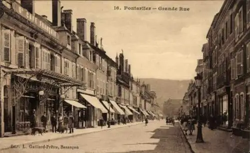 Ak Pontarlier-Doubs, Grande Rue