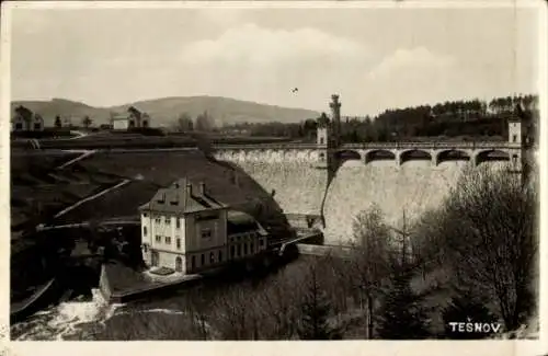 Ak Dvůr Králové nad Labem Königinhof Region Königgrätz, Talsperre Těšnov