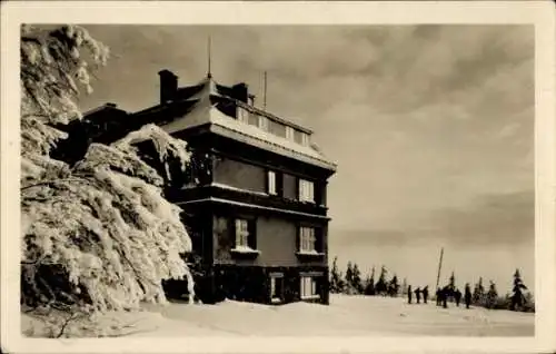 Ak Nové Město Neustadt im Erzgebirge Böhmen Moldava Moldau Reg. Aussig, Hotel Bournak