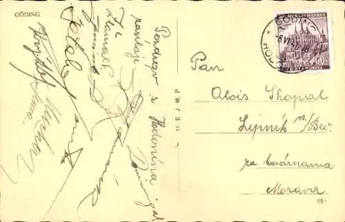 Ak Hodonín Göding Südmähren, Gesamtansicht