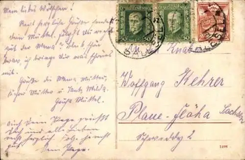 Ak Dolní Zálezly Salesel an der Elbe Region Aussig, Gesamtansicht