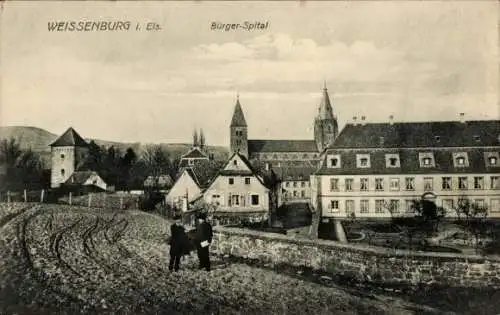 Ak Wissembourg Weißenburg Elsass Bas Rhin, Bürger-Spital