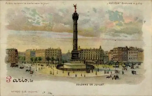 Halt gegen das Licht Litho Paris XI., Juli-Kolumne