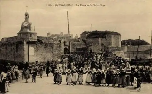 Ak Concarneau Finistère, Porte de la Ville Close