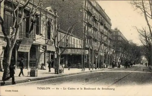 Ak Toulon Var, Boulevard de Straßburg, Casino