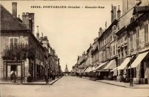 Ak Pontarlier-Doubs, Grande Rue